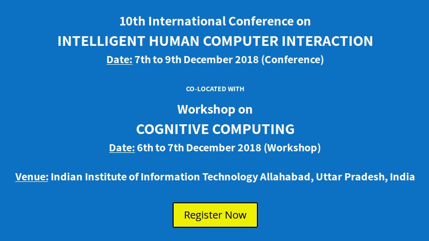 10th International Conference On Intelligent Human Computer Interaction ...