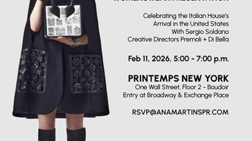 Sergio Soldano NYFW brand launch at Printemps
