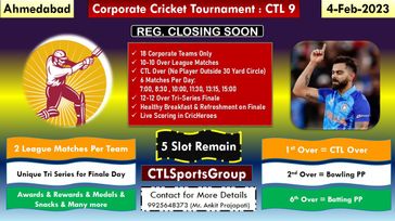 Corporate Cricket Tournament - CTL 9