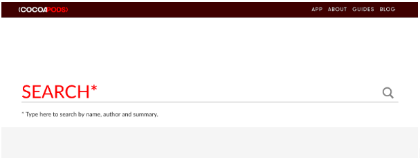 CocoaPods Search Feature