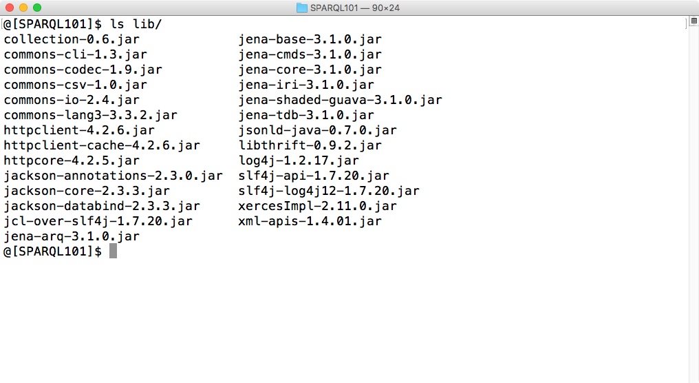 Terminal Output for lib folder