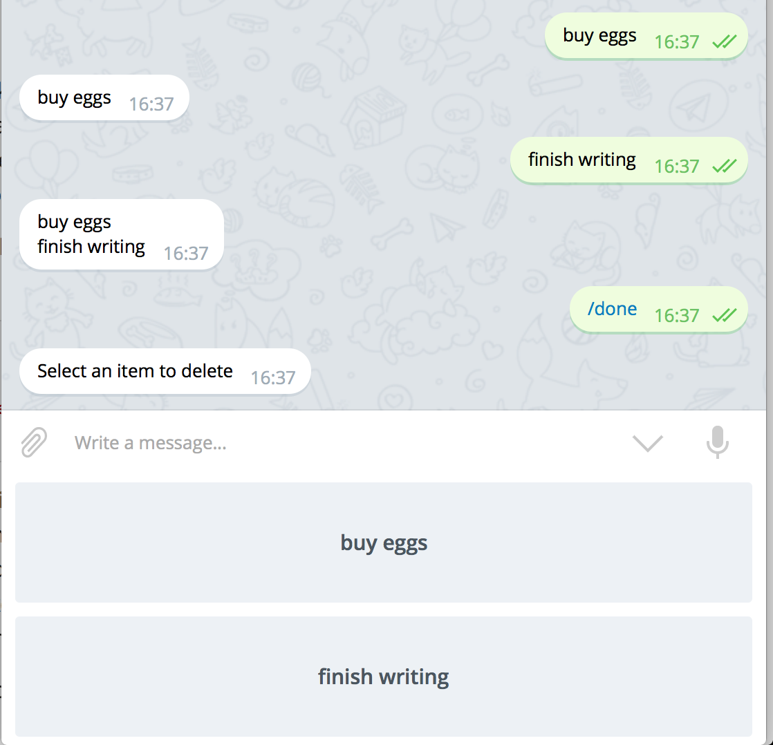 Second To Do Conversation