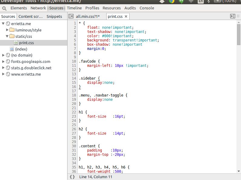 Chrome css editor