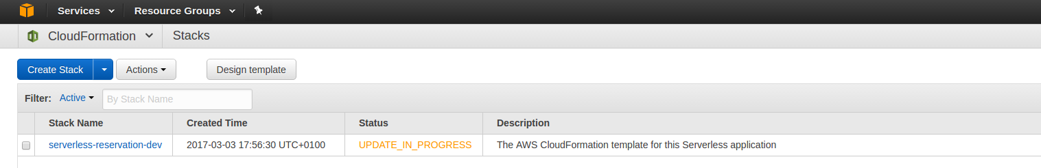 CloudFormation stack for our app