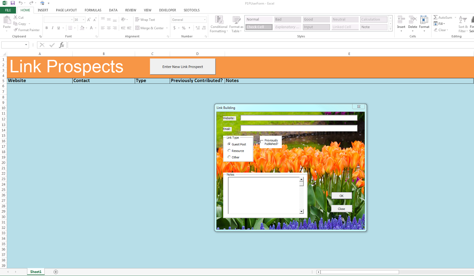 VBA in Excel