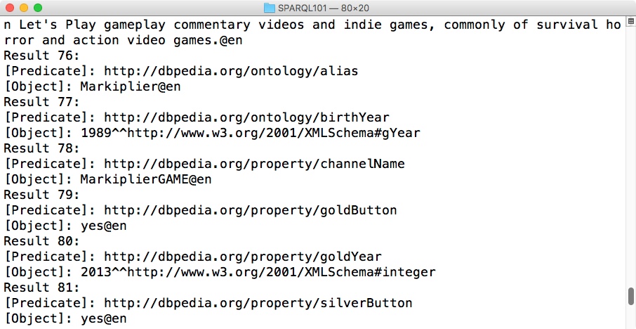 Example Query 1 Results
