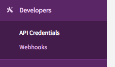 Recurly API settings page