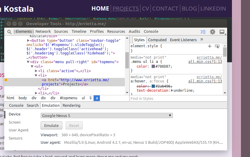 Hover state is forced
