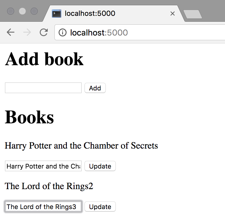 Updating titles of existing books