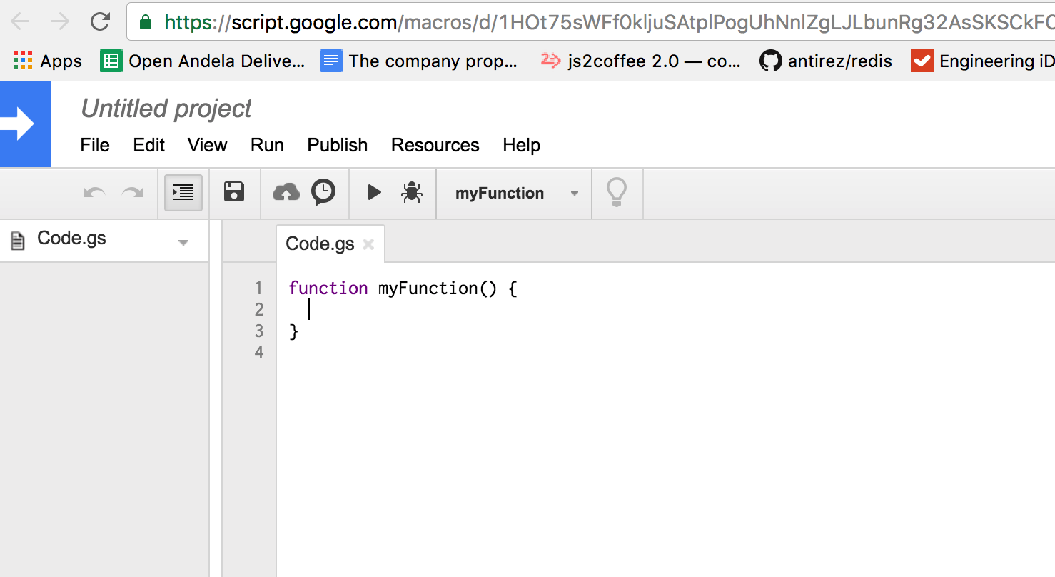 google script editor