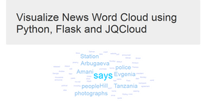 Visualize News Word Cloud using Python, Flask and JQCloud