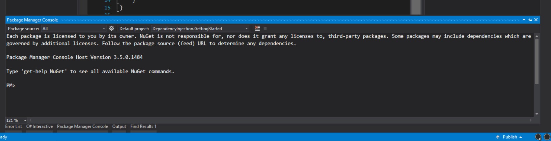 NuGet Package Manager Console