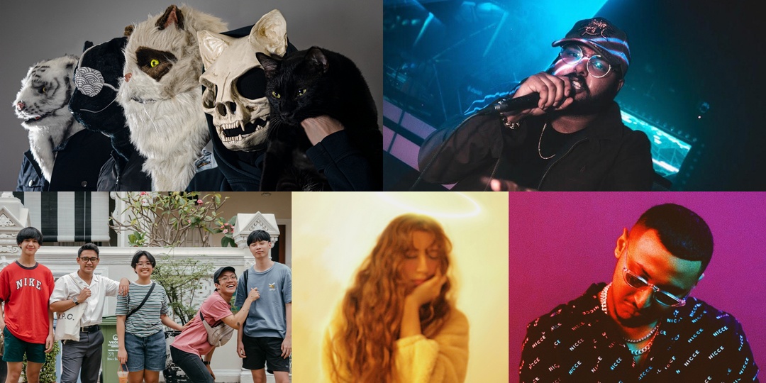 Vans Musicians Wanted Singapore top 5 finalists: Ultra Mega Cat Attack, Opus Renegade, Woes, Kitty Purrnaz, and Louie Indigo