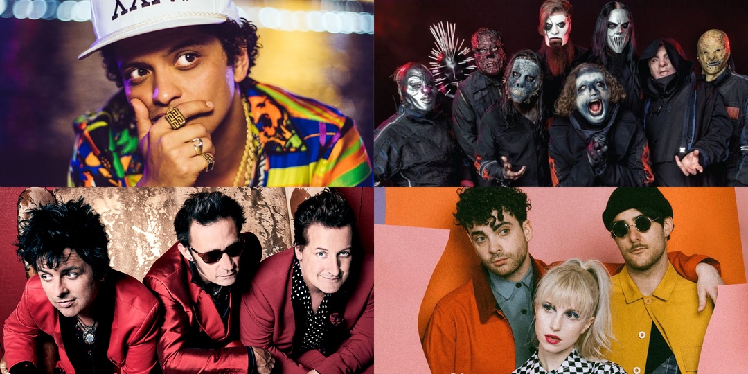 Live sets by Bruno Mars, Slipknot, Green Day, Paramore, and more to stream on PlayOn Fest digital music festival
