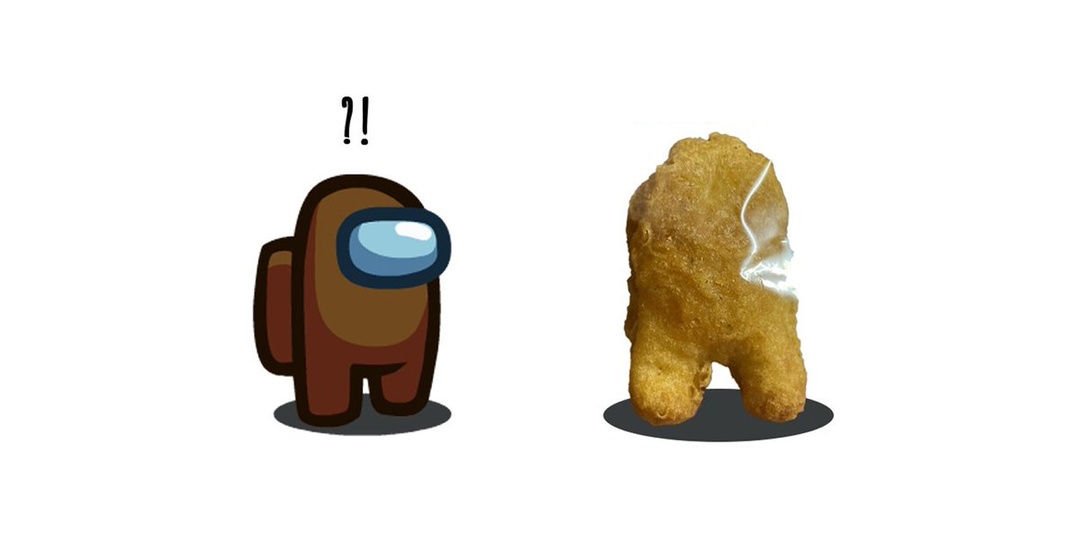 An Among Us-shaped chicken nugget from The BTS Meal sells for nearly $100K on eBay