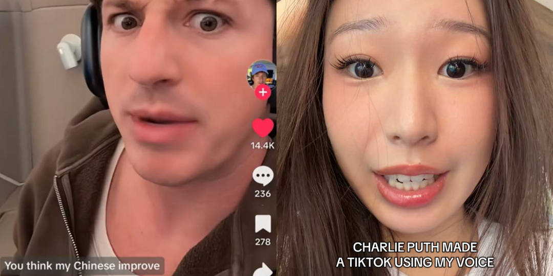 Charlie Puth lip-syncs to Singapore content creator Natalie Naploes’ viral TikTok audio