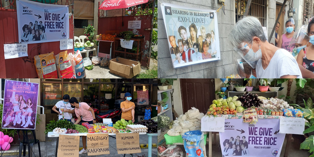 Fans of BLACKPINK, BTS, EXO, SEVENTEEN, and SB19 open community pantries across the Philippines