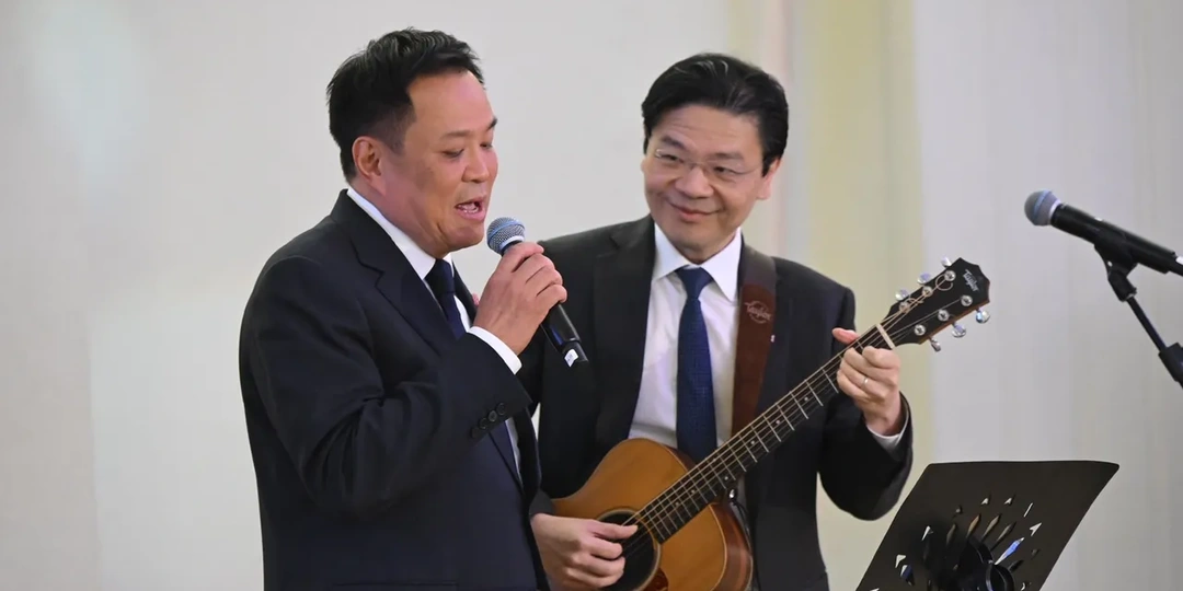 Singapore PM Lawrence Wong jams with Thailand PM Anutin on The Beatles & Bob Dylan classics