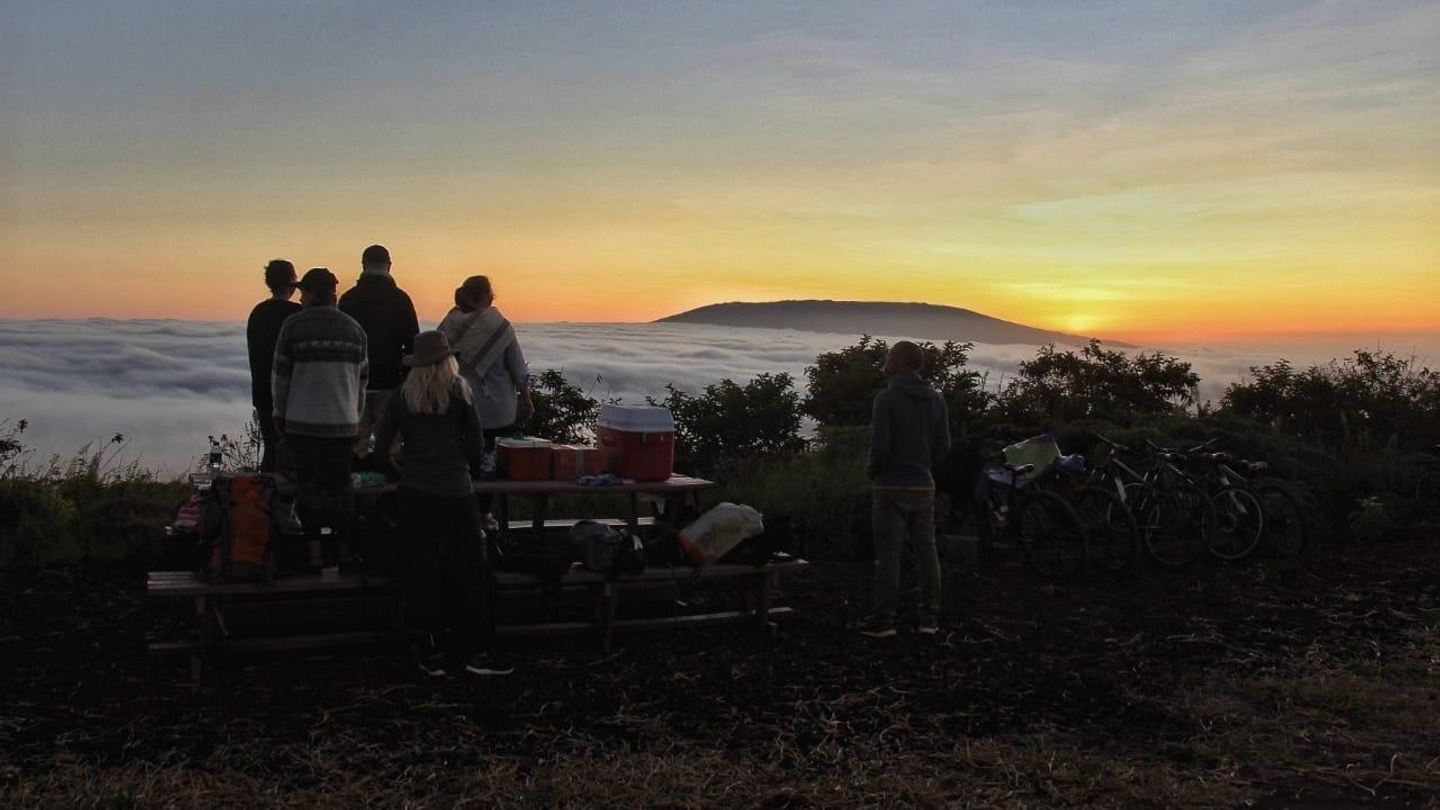 Camping on the Sierra Negra Volcano