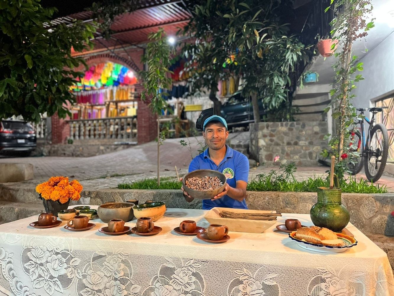 Night time cemetery tour and traditional dinner with local family.