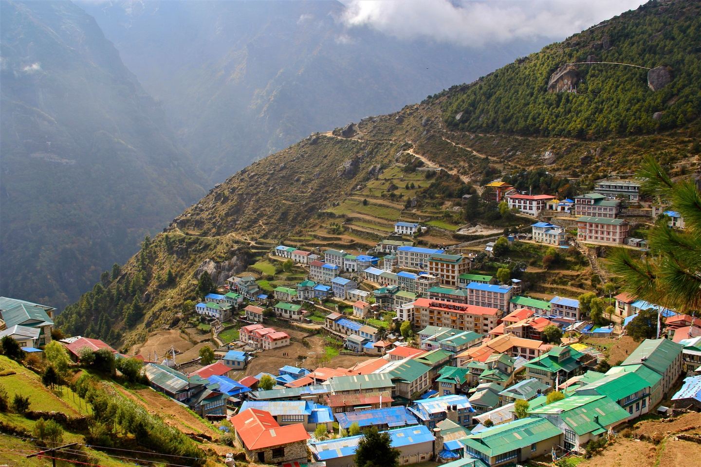 Helicopter to Namche