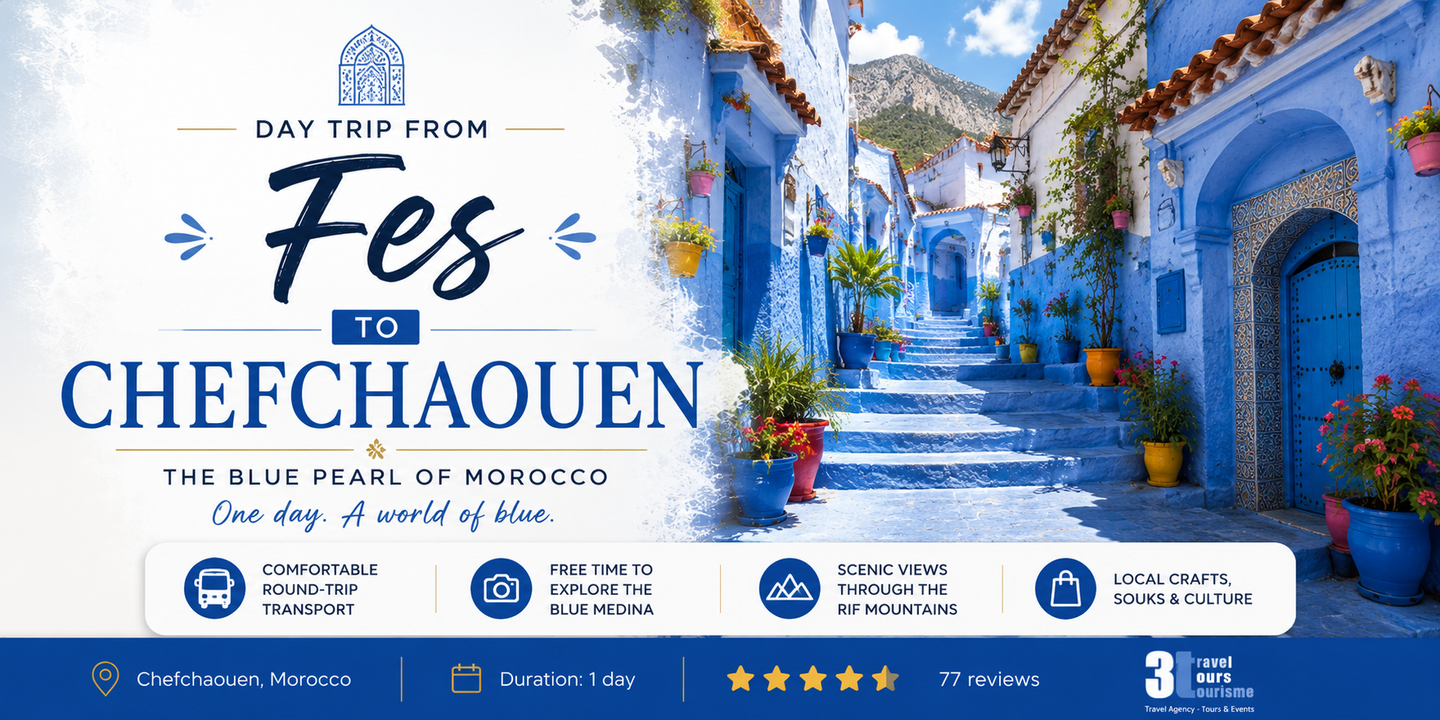 ✅ Day Trip to Chefchaouen from Fes
