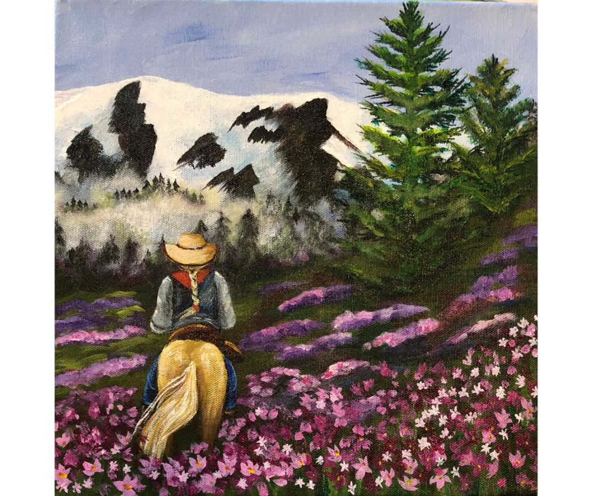 Acrylic Painting Horse and Rider Class with Deb Peery