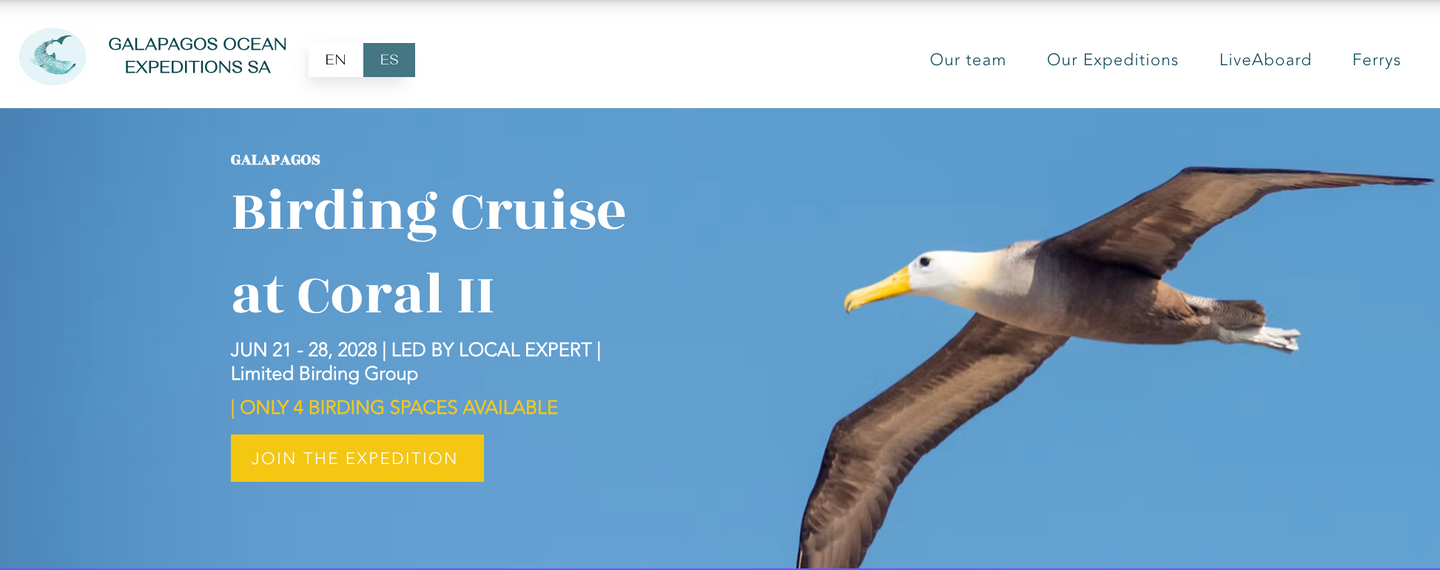 Galapagos Birding Expeditions Coral II 2028