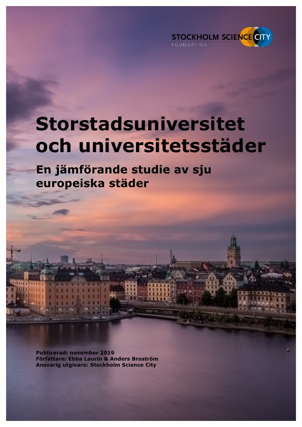 Stockholm står sig väl som universitetsstad i jämförelse med sex andra städer i Europa; Amsterdam, Berlin, Köpenhamn, London, Paris och Zürich. Detta framgår av rapporten "Storstadsuniversitet och universitetsstäder – en jämförande studie av sju europeiska städer". Syftet med rapporten är att belysa Stockholm som universitetsstad genom jämförelser med sex andra europeiska storstäder. Rapporten fokuserar på jämförelser av forskningsverksamhet vid och omkring lärosäten, men också på faktorer kring storstaden som levnadsmiljö och som lokalekonomi.