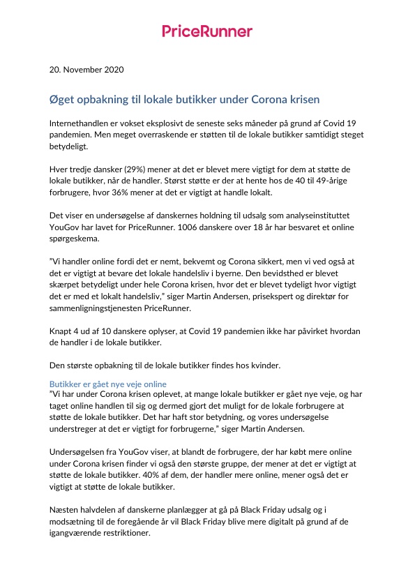 Øget opbakning til de lokale butikker