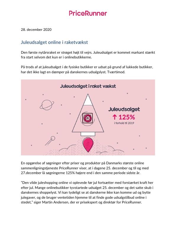 Raketvækst i juleudsalget online 