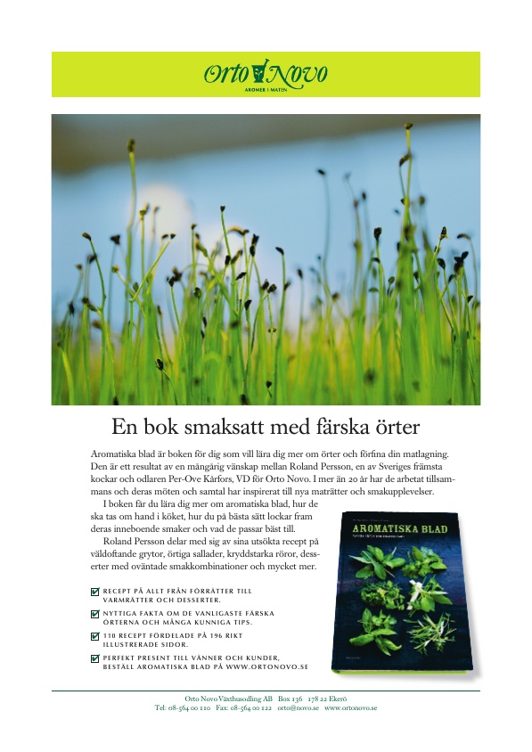 Aromatiska Blad, en bok smaksatt med färska örter