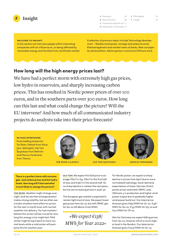 Interview with Volue, Refinitiv and Thema about the extreme energy prices during fall 2021. 