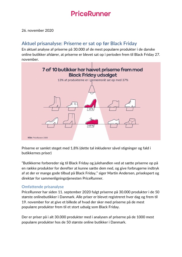 Priser sat op før Black Friday 2020