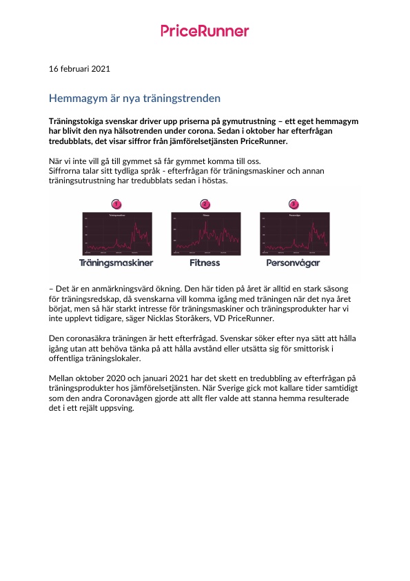 Hemmagym är nya träningstrenden