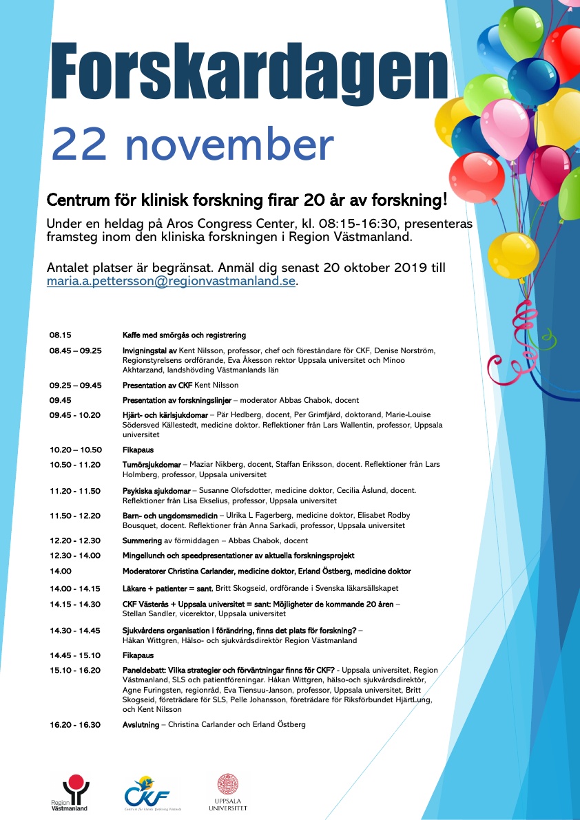 Forskardagen 22 nov 2019