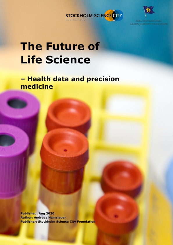 Framtidens life science – vart är vi på väg? Life science har alltid handlat om att förstå komplexa biologiska system. Två faktorer som driver utvecklingen är de snabba framstegen inom genetisk sekvensering och dataanalys. I denna rapport diskuterar vi fördelar, möjligheter och risker med att använda hälsodata på nya sätt för att förbättra vår hälsa, medicinska behandlingar och hälso- och sjukvården.