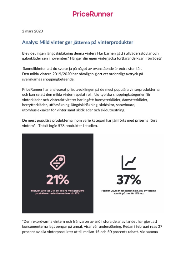 Analys: Mild vinter ger jätterea på vinterprodukter