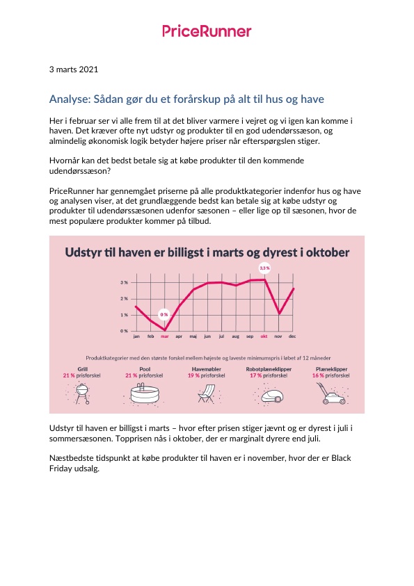 ANALYSE Sådan gør du årets udendørs sæson så billig som mulig