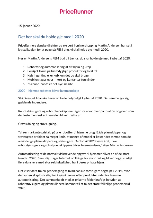 Det skal du holde med i 2020 - Fem trends.