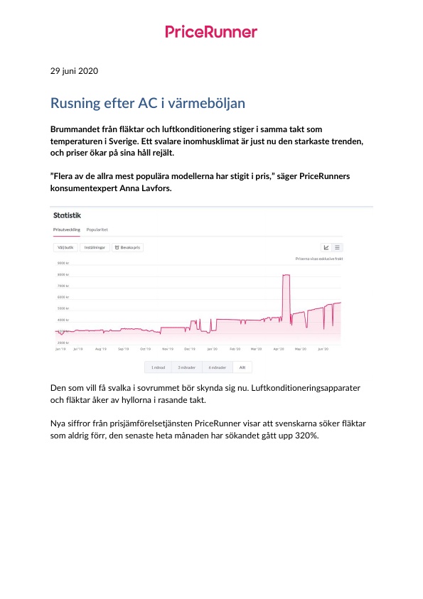 Rusning efter AC i värmeböljan