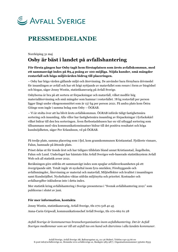 Pressmeddelande i pdf