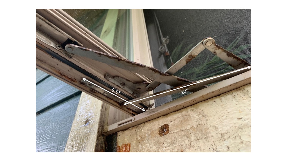 Window Hinge (Intact; Underside View)