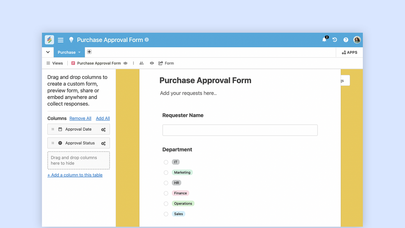 Purchase Approval Form Template for tracking and managing purchase requests. Templates