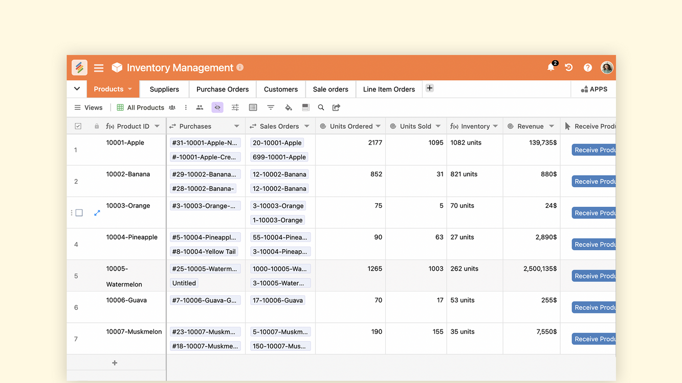 Inventory Management Template By Stackby Templates