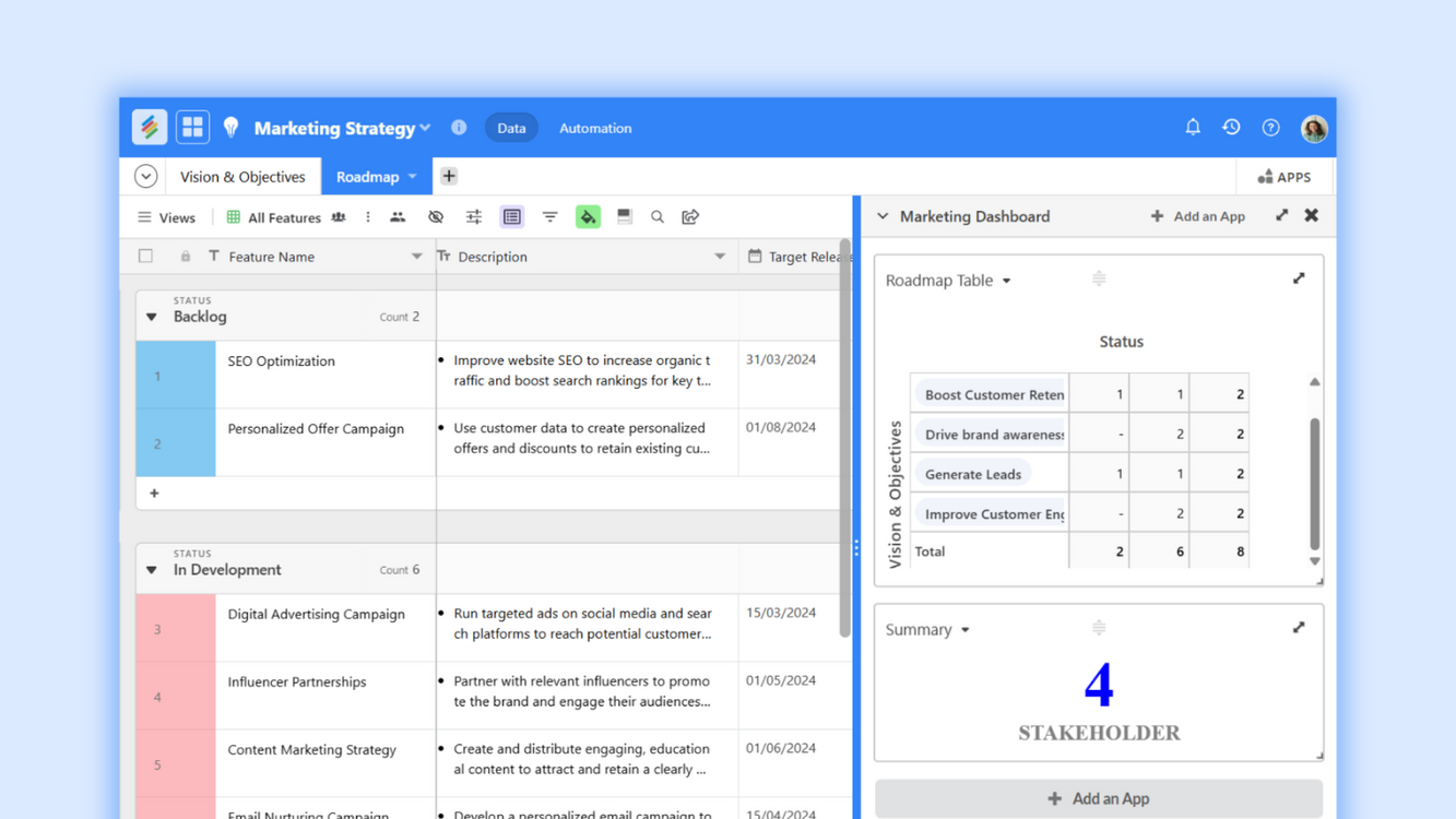 Marketing Strategy Template - Free to Use - Stackby Templates