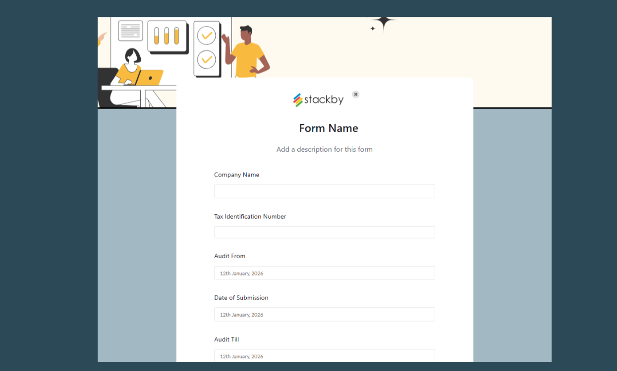 Audit Form Template for efficient audit tracking and management in Stackby. Templates