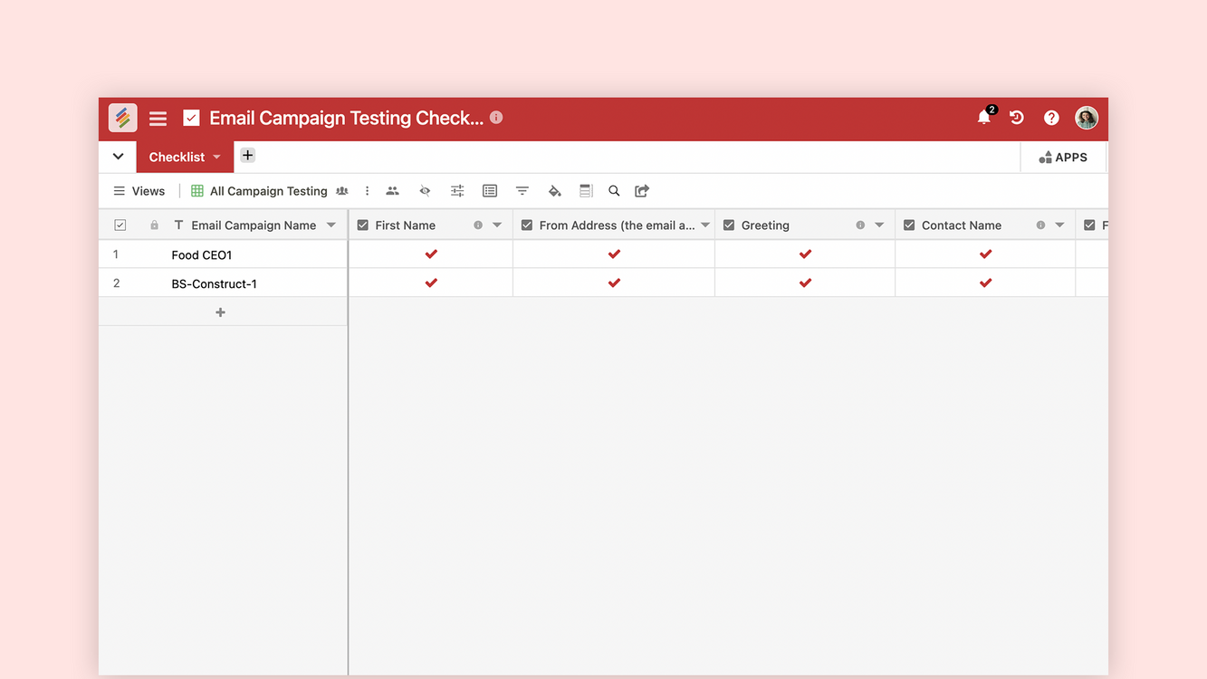 Email Campaign Testing Checklist Template By Stackby Templates