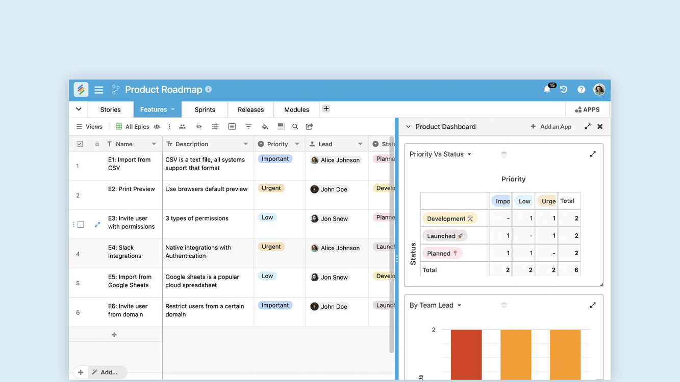 Stackby Product Roadmap Template for tracking product milestones and strategy. Templates