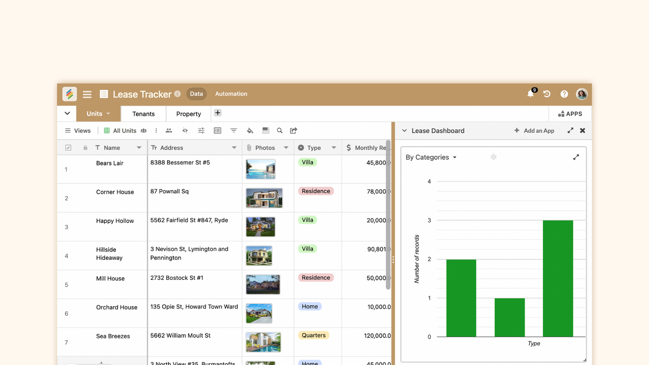 Sample Lease Tracker Template Templates